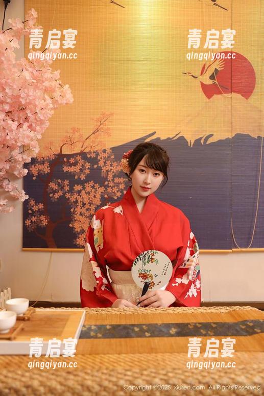 秀人网-夏甜甜 秀人网 - 网盘里的夏甜甜:和服之旅,大家快来为我的和服打call!